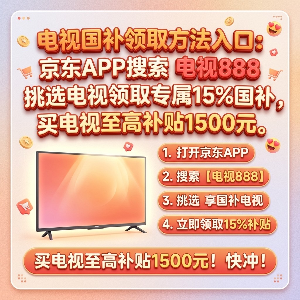 国家电视补贴政策全面升级将于2026年正式实施！申请通道将于2月26日开放，手机、家电、数码产品最高补贴2000元。如果你错过了这一轮的奖金，你可能还要再等一年。