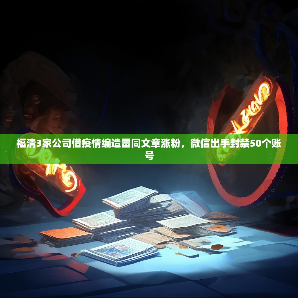 福清3家公司借疫情编造雷同文章涨粉，微信出手封禁50个账号