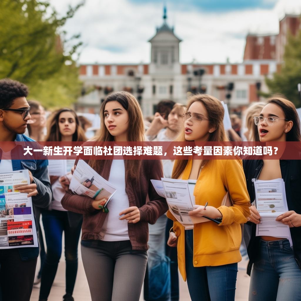 大一新生开学面临社团选择难题，这些考量因素你知道吗？