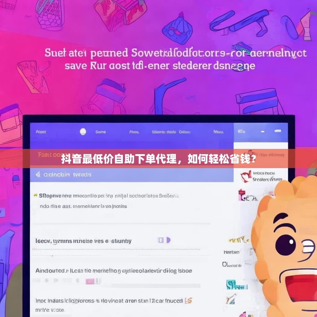 抖音最低价自助下单代理，如何轻松省钱？