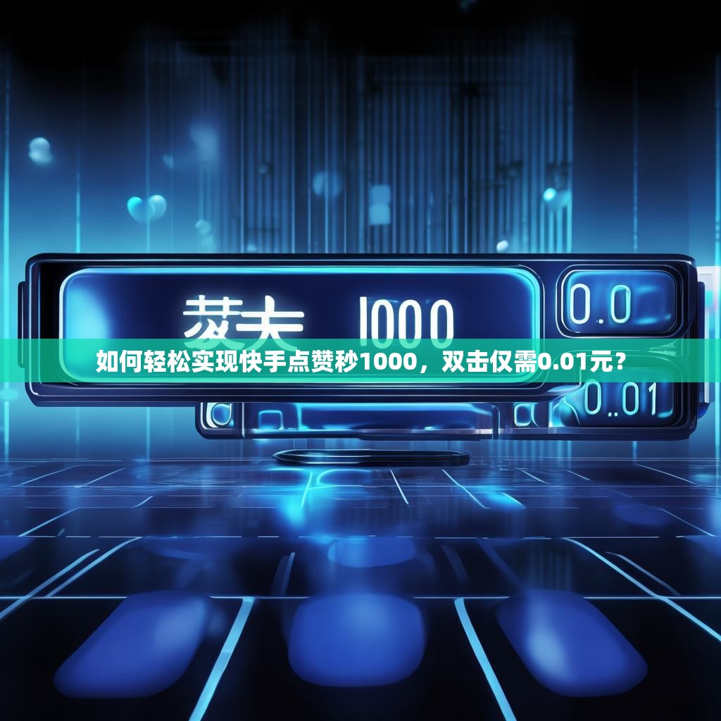 如何轻松实现快手点赞秒1000，双击仅需0.01元？