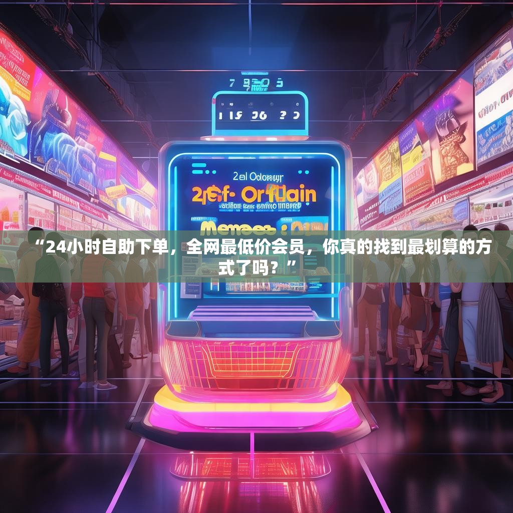 “24小时自助下单，全网最低价会员，你真的找到最划算的方式了吗？”