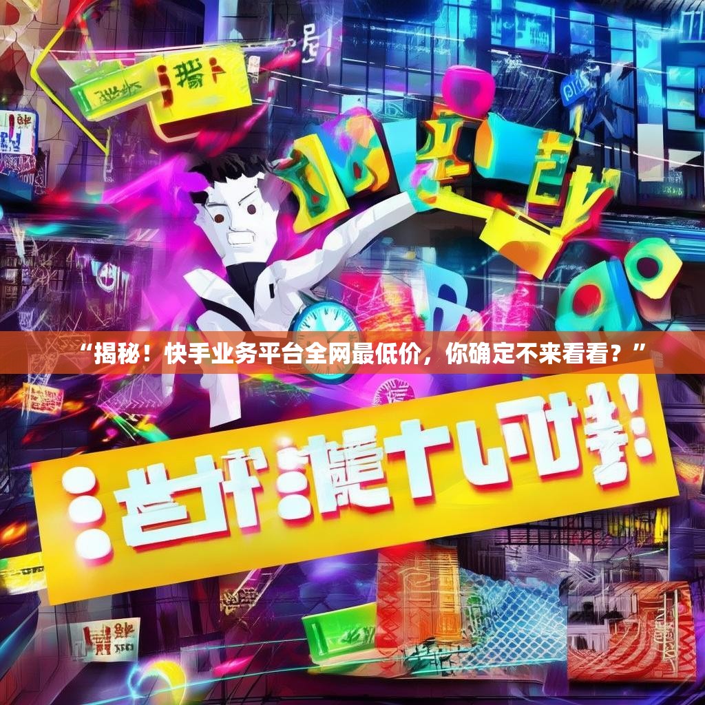 “揭秘！快手业务平台全网最低价，你确定不来看看？”