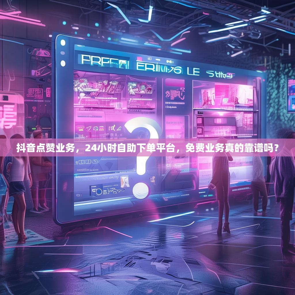 抖音点赞业务，24小时自助下单平台，免费业务真的靠谱吗？