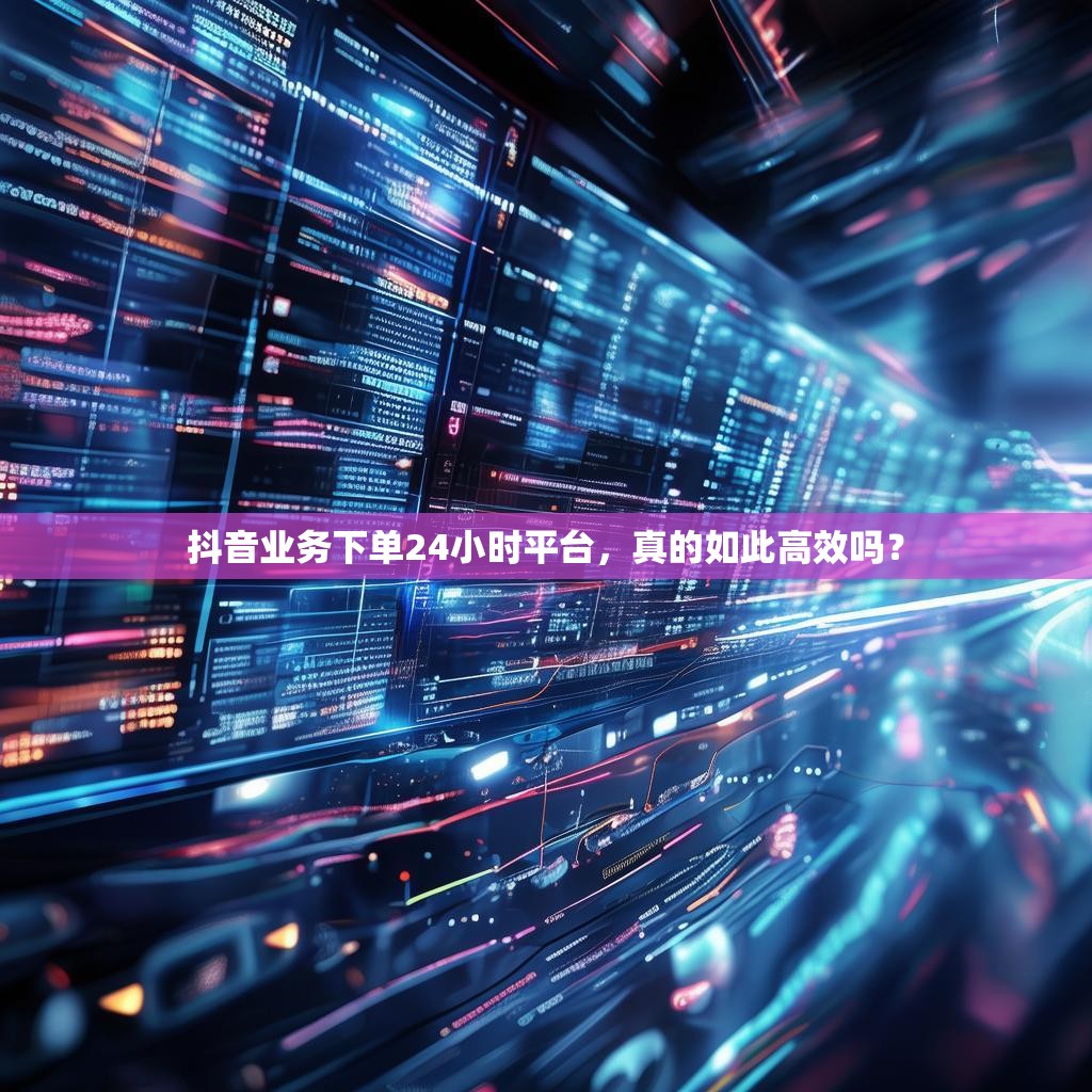 抖音业务下单24小时平台，真的如此高效吗？