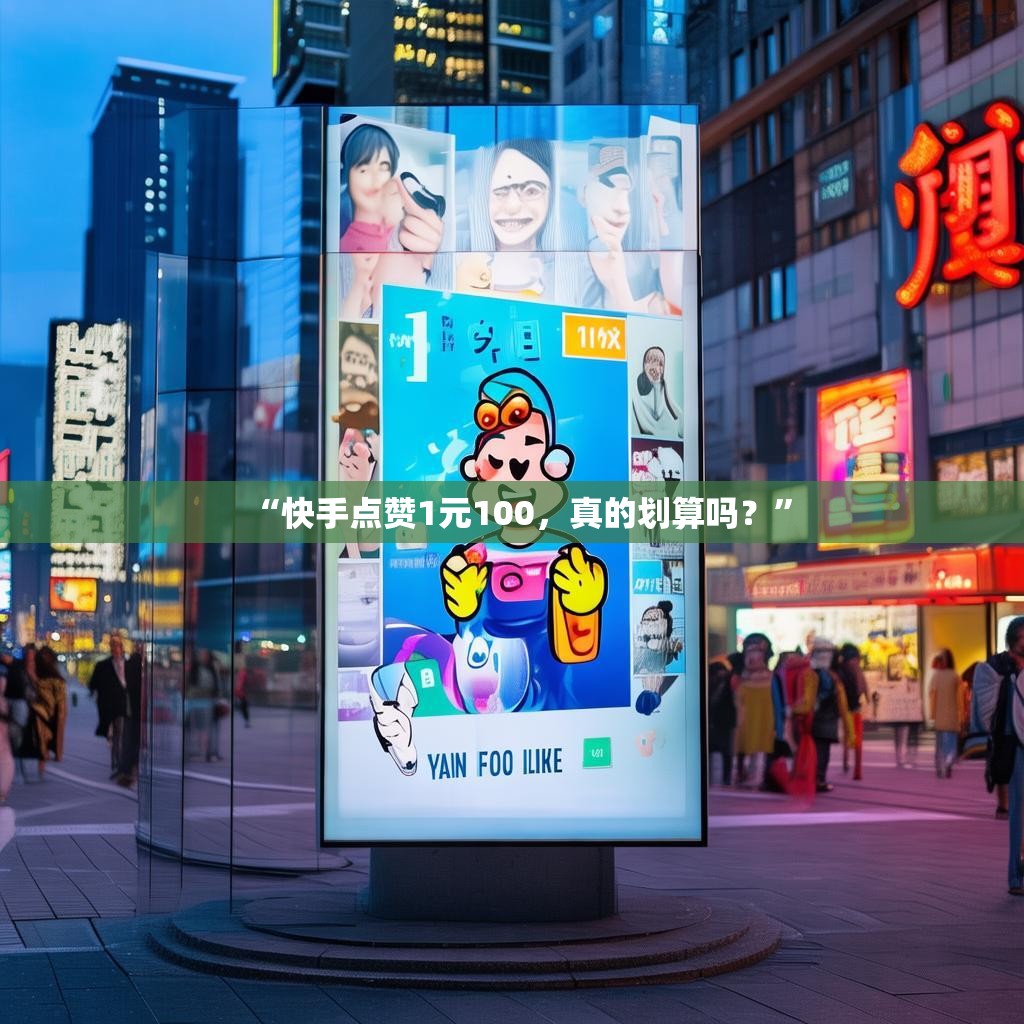 “快手点赞1元100，真的划算吗？”