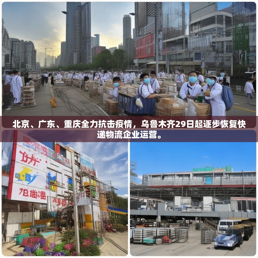北京、广东、重庆全力抗击疫情，乌鲁木齐29日起逐步恢复快递物流企业运营。