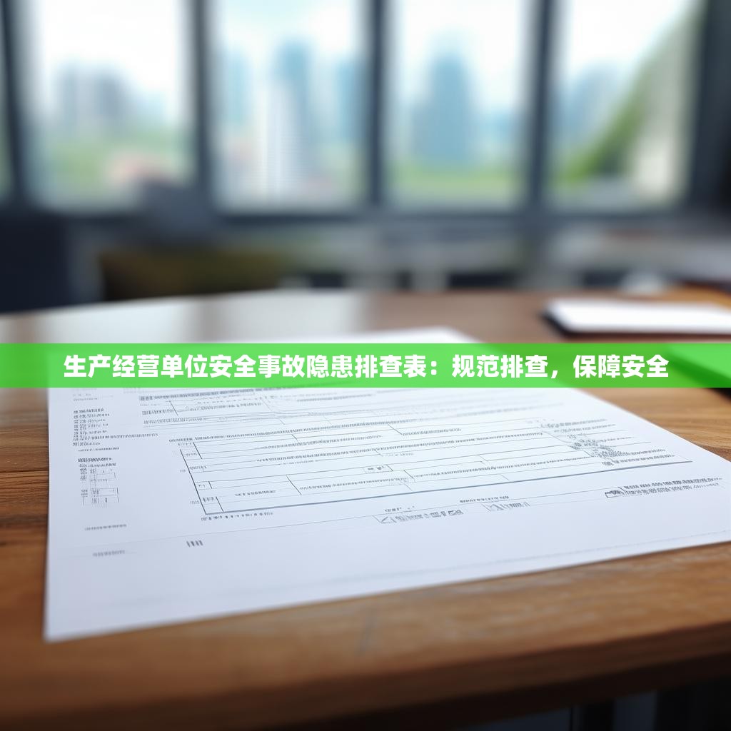 生产经营单位安全事故隐患排查表：规范排查，保障安全