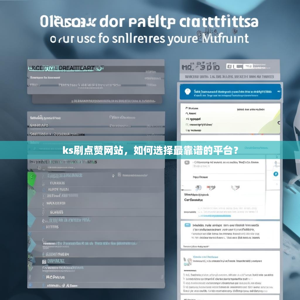 ks刷点赞网站，如何选择最靠谱的平台？