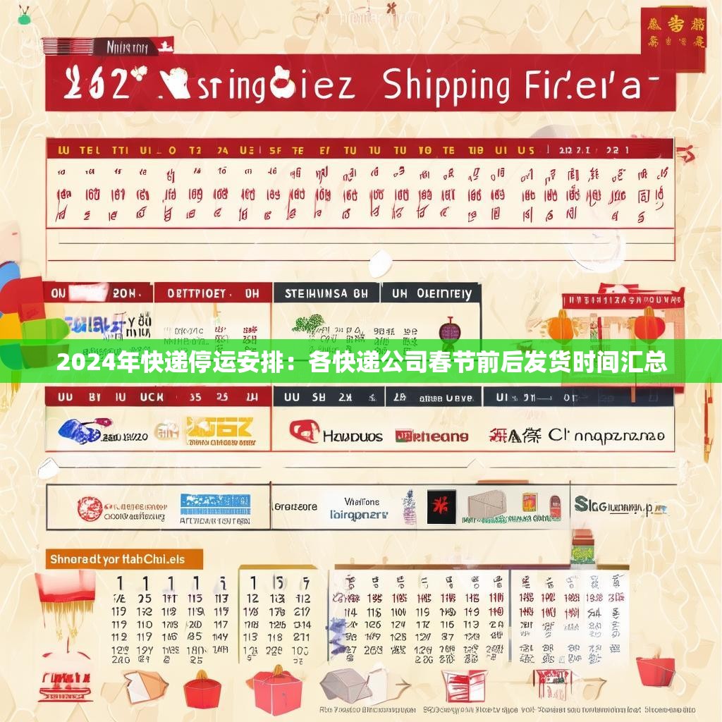 2024年快递停运安排：各快递公司春节前后发货时间汇总