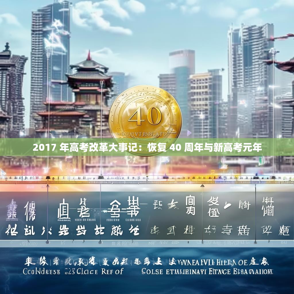 2017 年高考改革大事记：恢复 40 周年与新高考元年