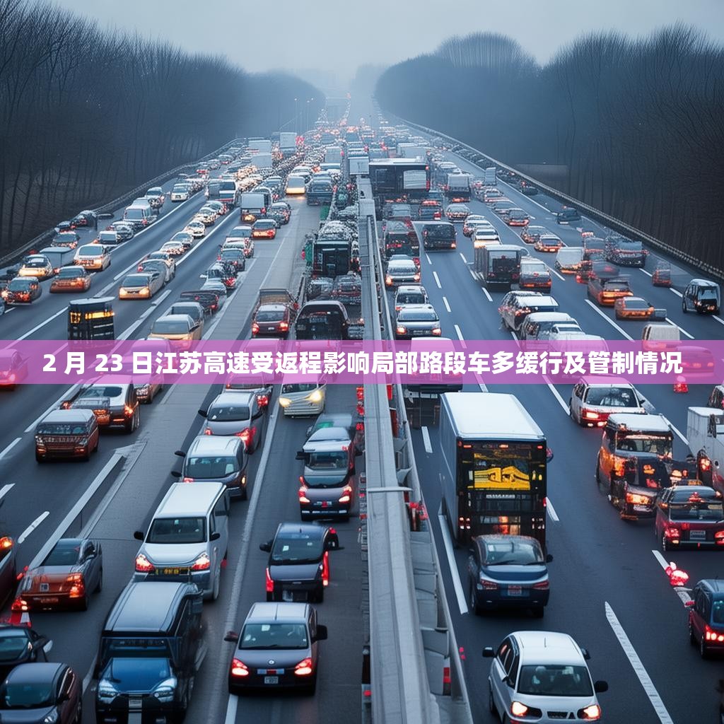 2 月 23 日江苏高速受返程影响局部路段车多缓行及管制情况