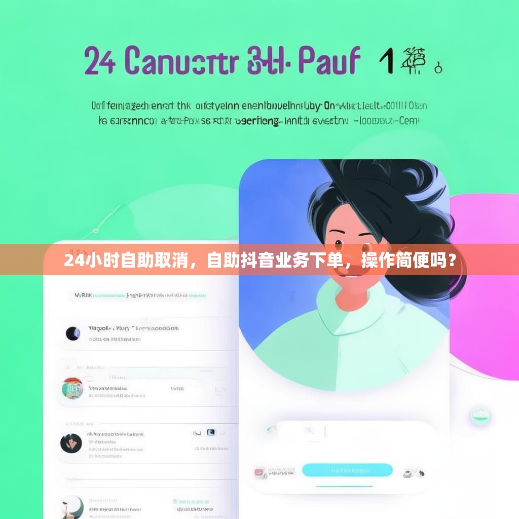 24小时自助取消，自助抖音业务下单，操作简便吗？
