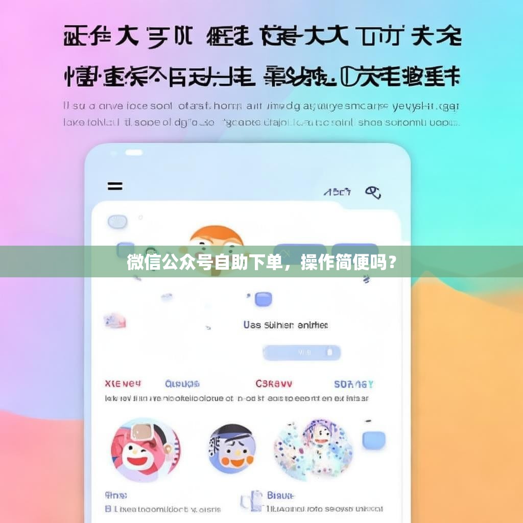 微信公众号自助下单，操作简便吗？