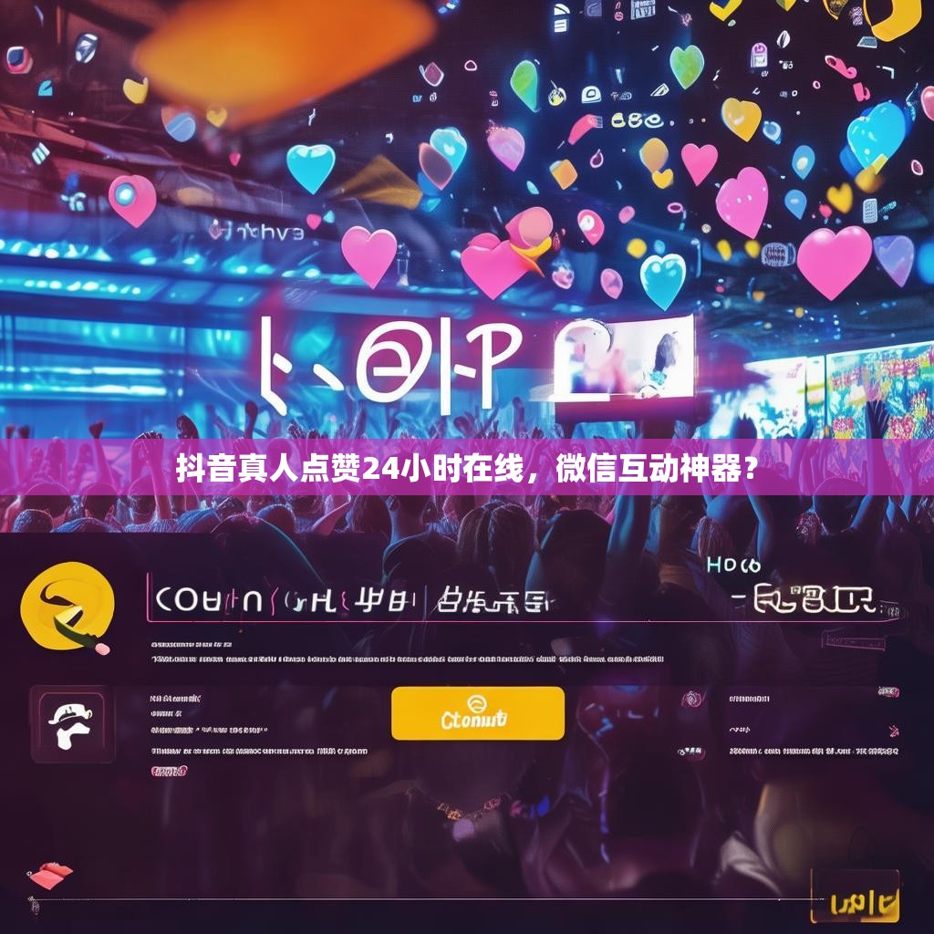 抖音真人点赞24小时在线，微信互动神器？
