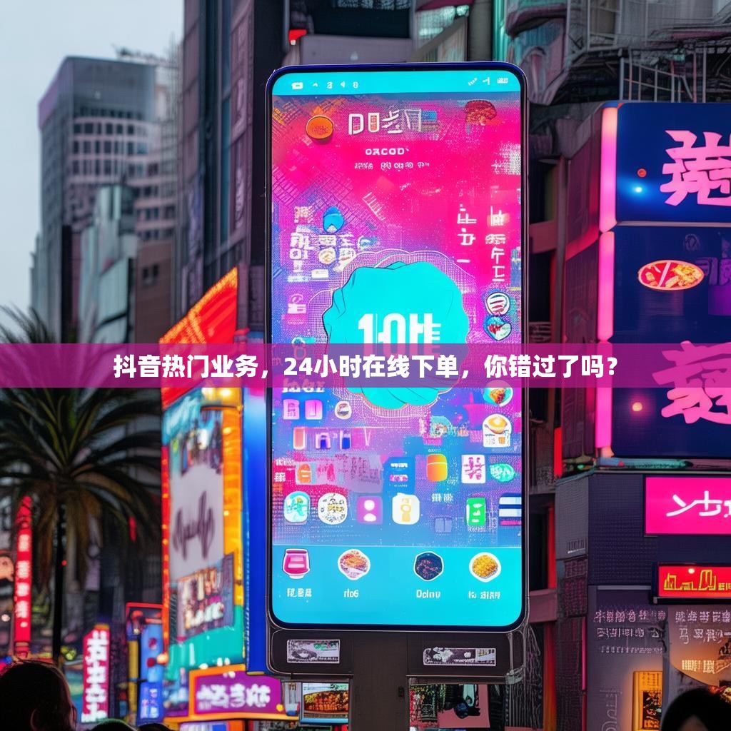 抖音热门业务，24小时在线下单，你错过了吗？