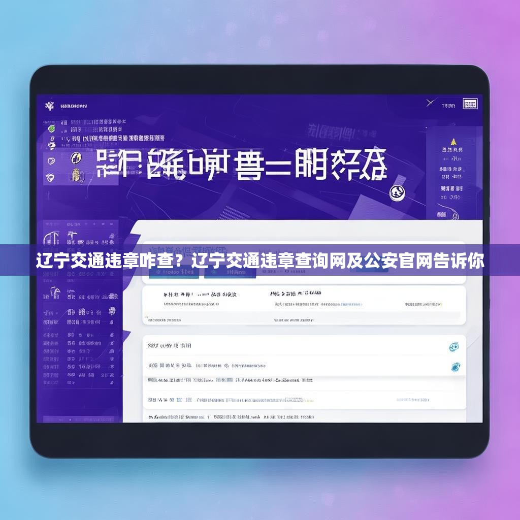 辽宁交通违章咋查？辽宁交通违章查询网及公安官网告诉你