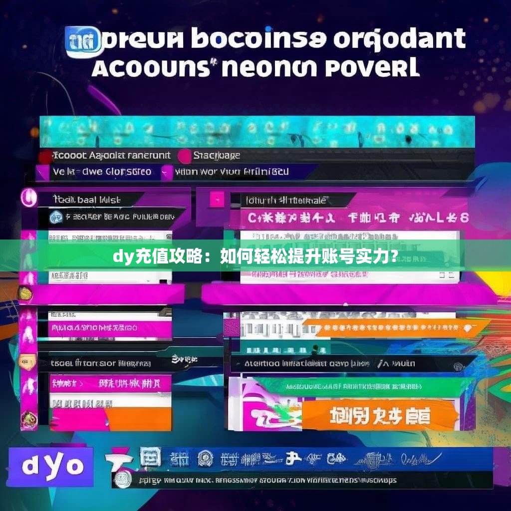dy充值攻略:如何轻松提升账号实力?