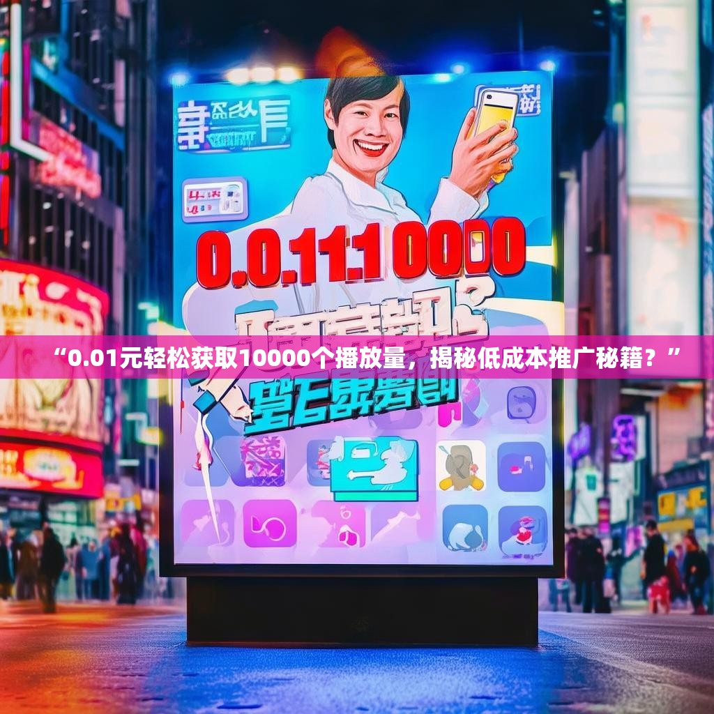 “0.01元轻松获取10000个播放量，揭秘低成本推广秘籍？”