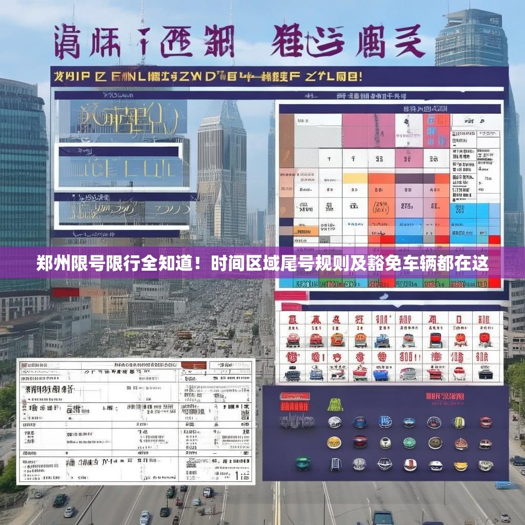 郑州限号限行全知道！时间区域尾号规则及豁免车辆都在这
