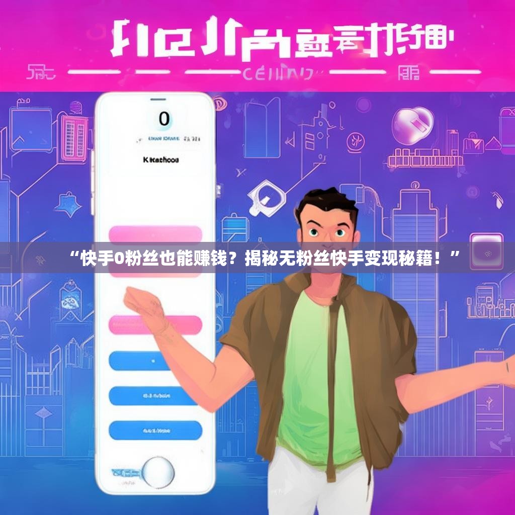 “快手0粉丝也能赚钱？揭秘无粉丝快手变现秘籍！”