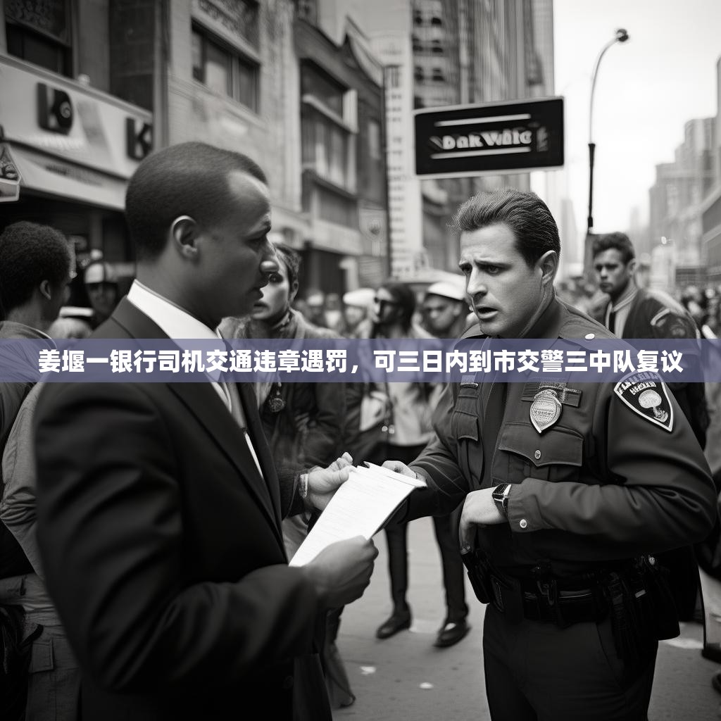 姜堰一银行司机交通违章遇罚，可三日内到市交警三中队复议