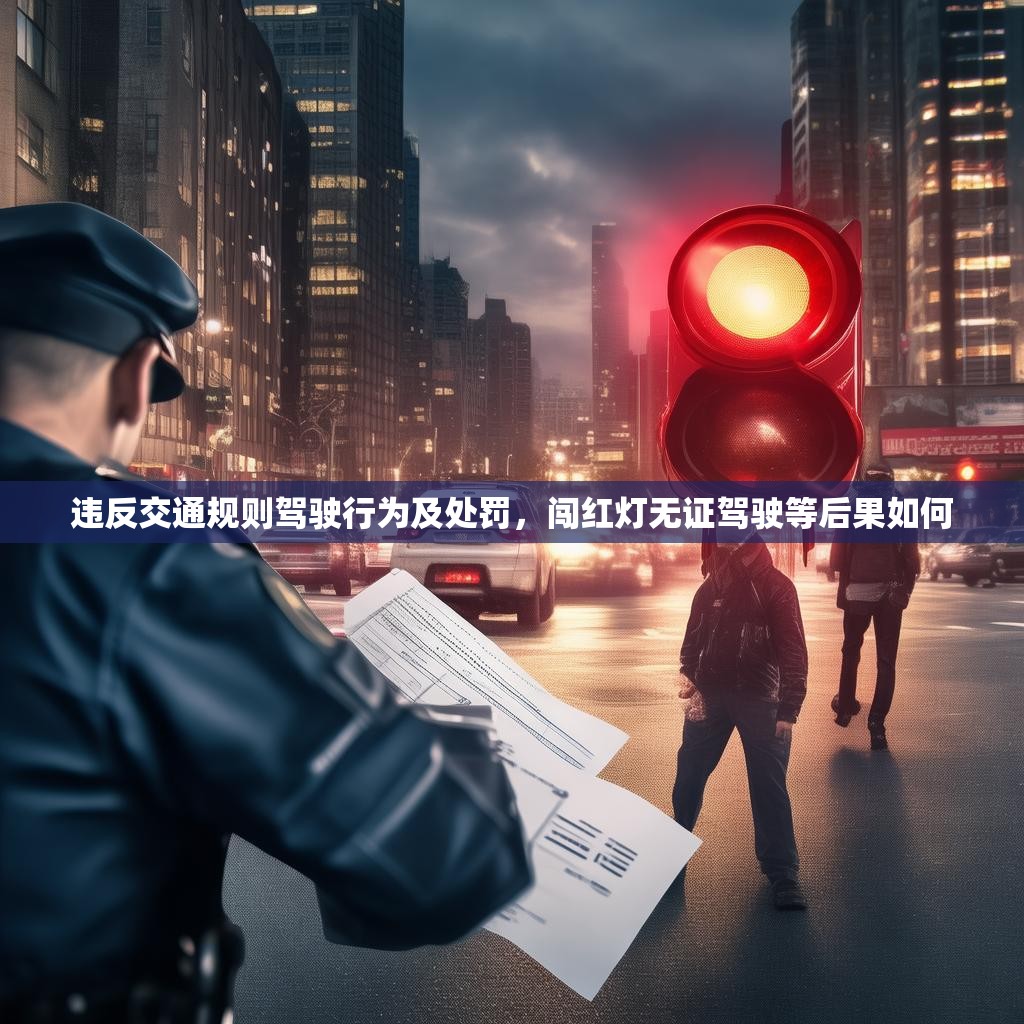 违反交通规则驾驶行为及处罚，闯红灯无证驾驶等后果如何