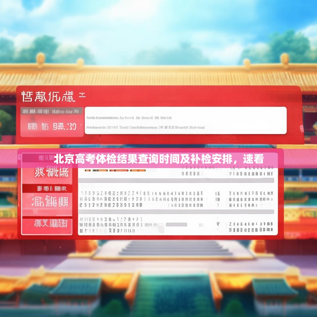 北京高考体检结果查询时间及补检安排，速看