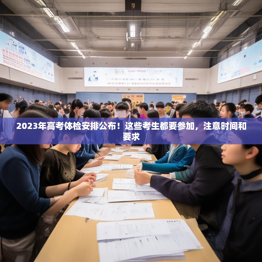 2023年高考体检安排公布！这些考生都要参加，注意时间和要求