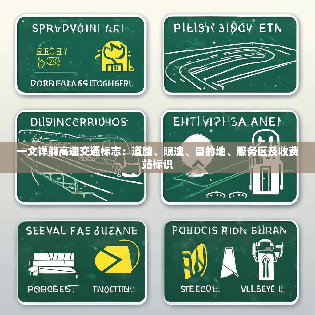 一文详解高速交通标志：道路、限速、目的地、服务区及收费站标识