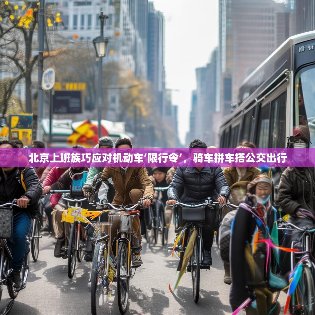 北京上班族巧应对机动车‘限行令’，骑车拼车搭公交出行