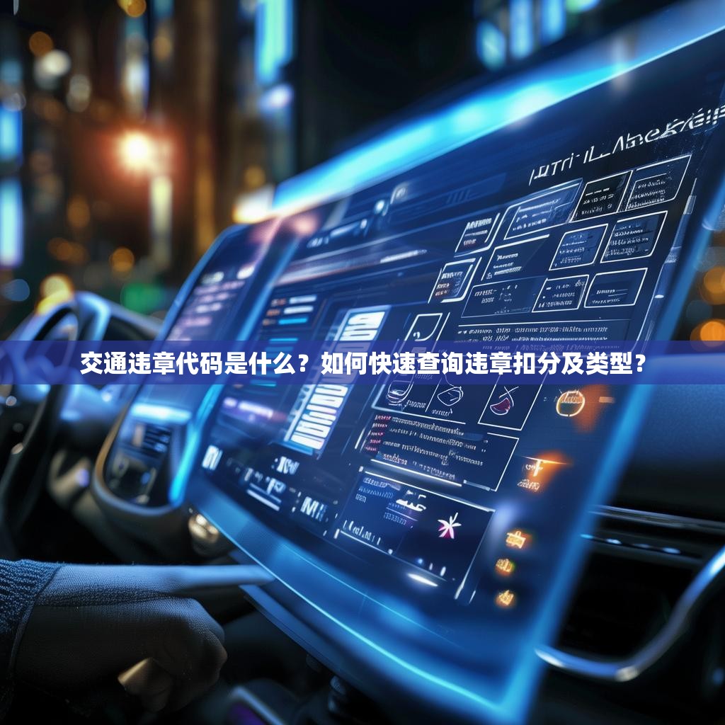 交通违章代码是什么？如何快速查询违章扣分及类型？