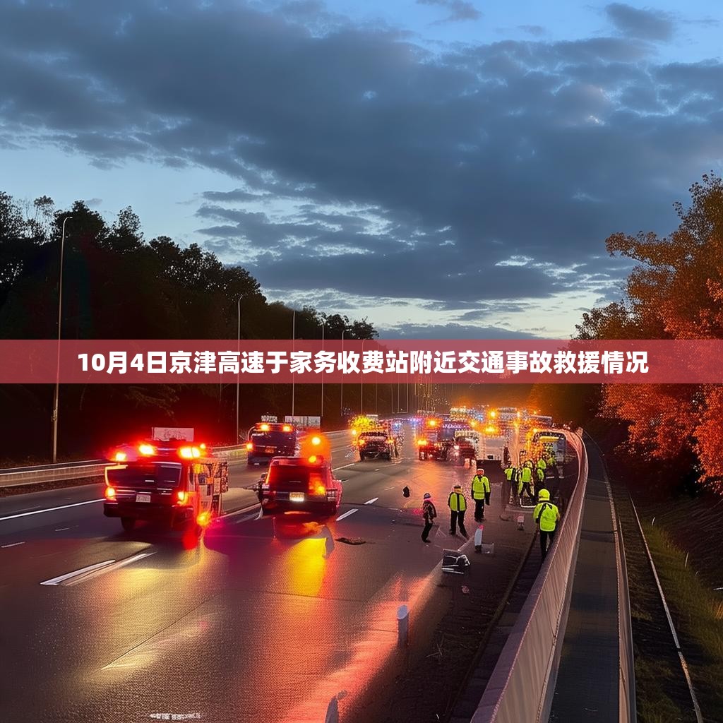10月4日京津高速于家务收费站附近交通事故救援情况