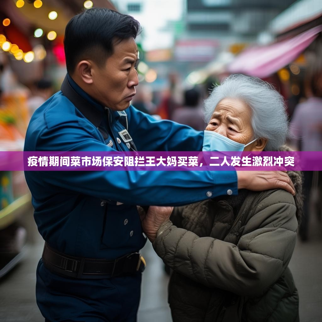 疫情期间菜市场保安阻拦王大妈买菜，二人发生激烈冲突