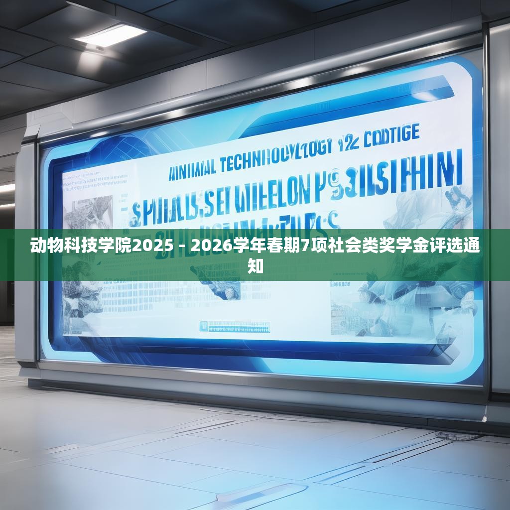 动物科技学院2025 - 2026学年春期7项社会类奖学金评选通知