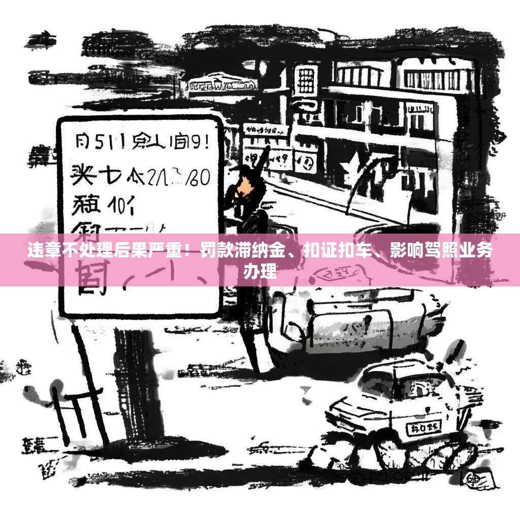 违章不处理后果严重！罚款滞纳金、扣证扣车、影响驾照业务办理