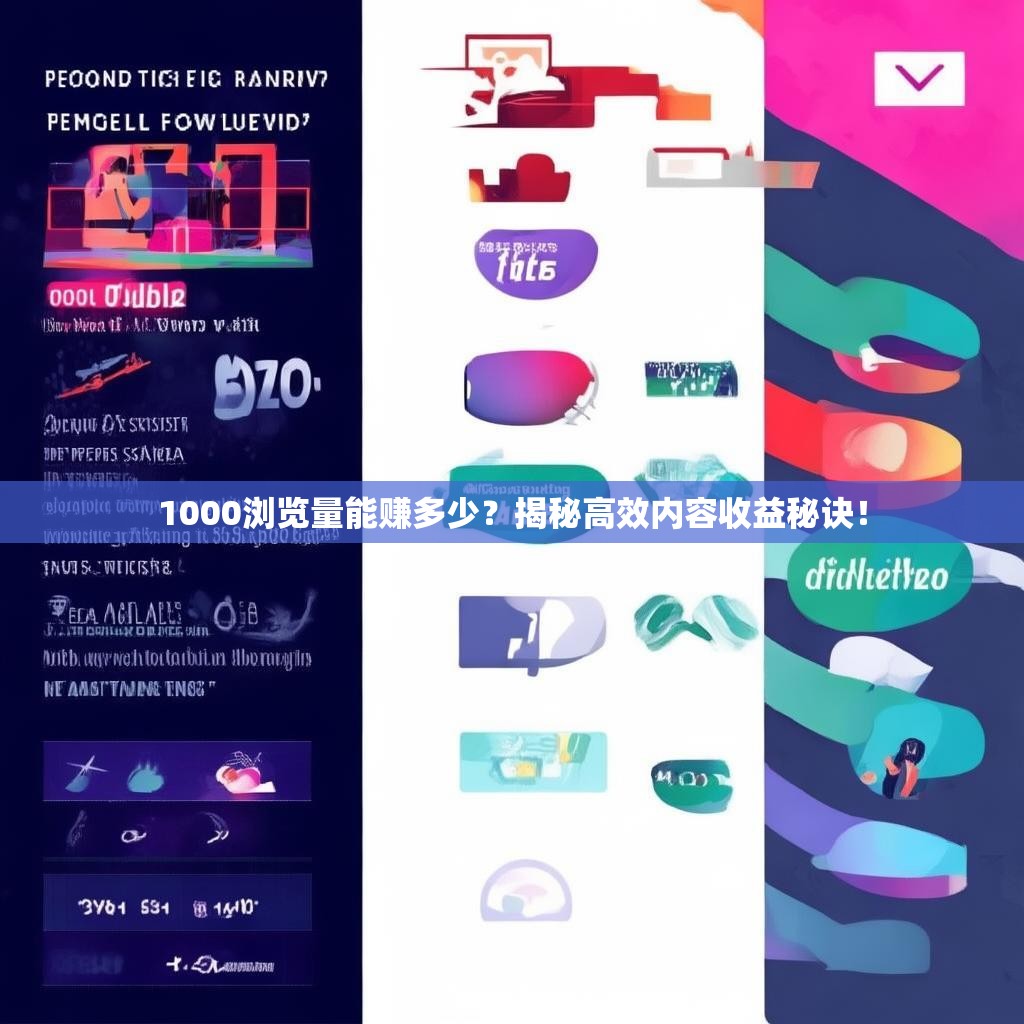 1000浏览量能赚多少？揭秘高效内容收益秘诀！