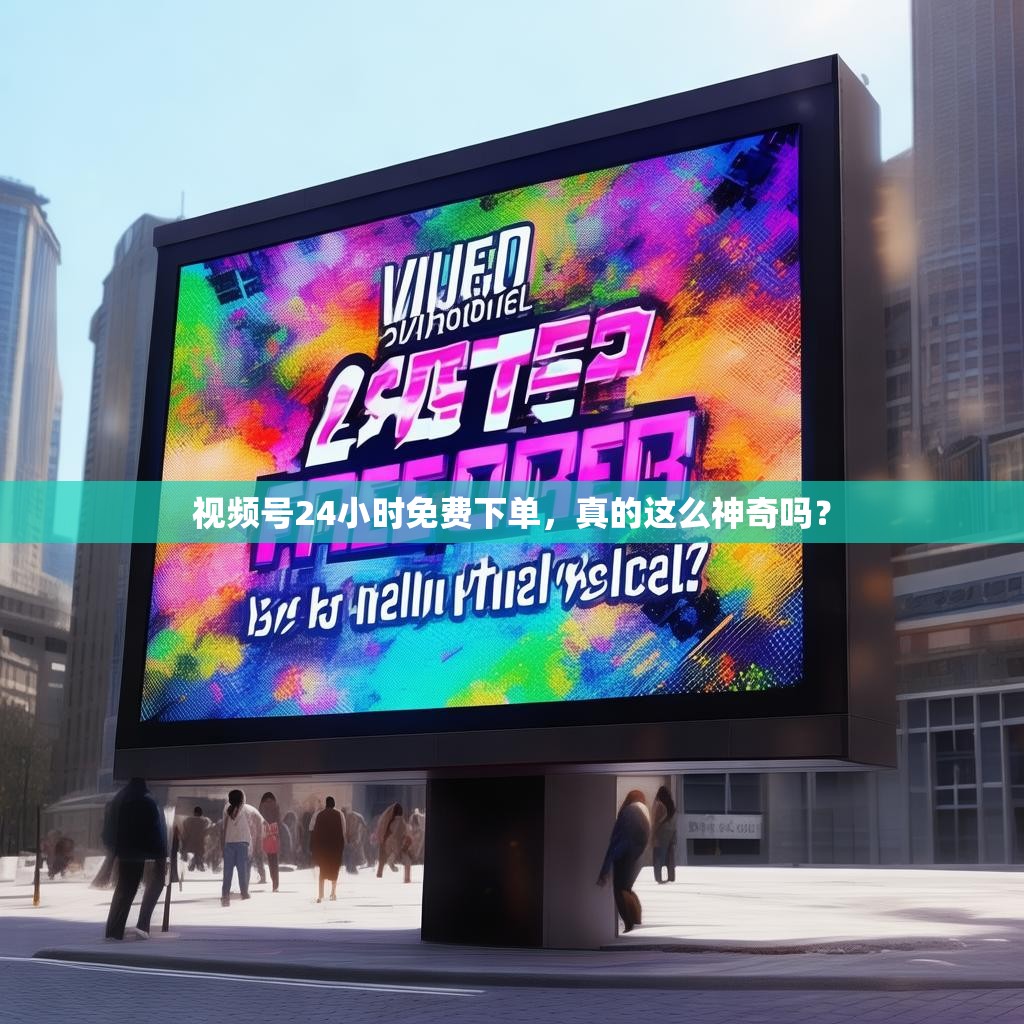 视频号24小时免费下单，真的这么神奇吗？