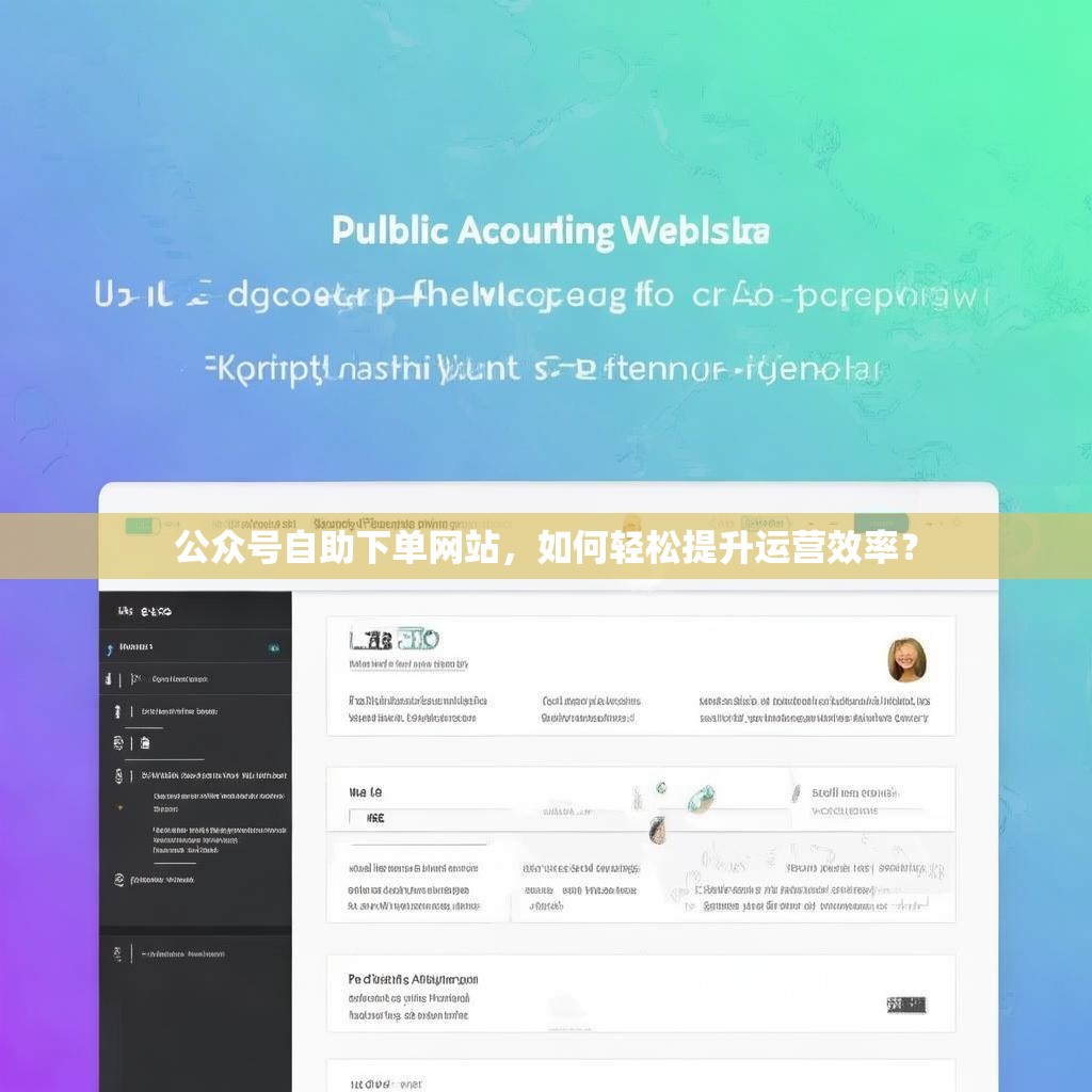 公众号自助下单网站，如何轻松提升运营效率？
