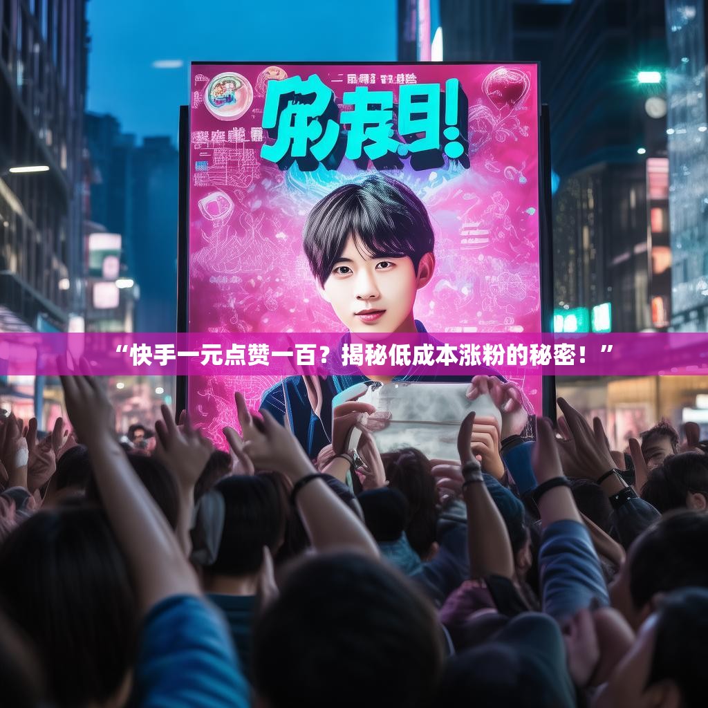 “快手一元点赞一百？揭秘低成本涨粉的秘密！”