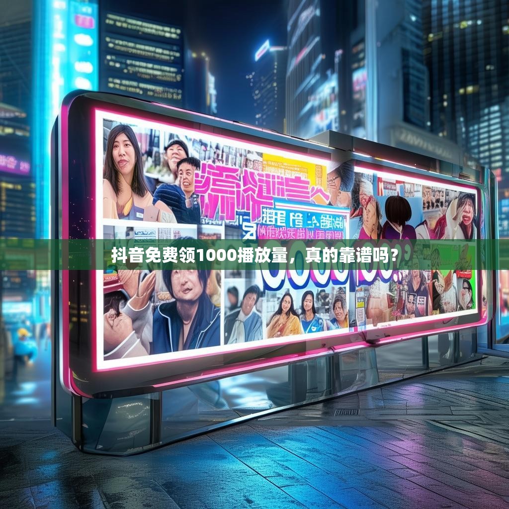 抖音免费领1000播放量,真的靠谱吗?