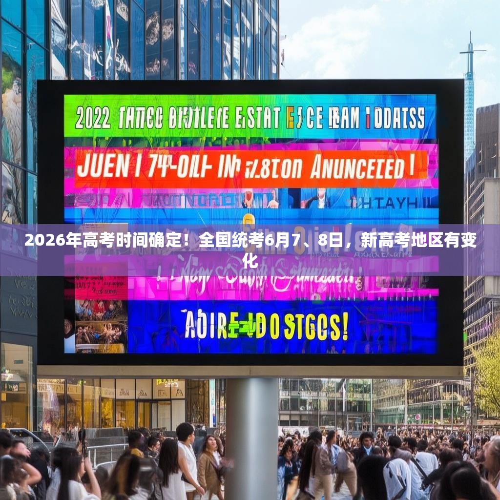 2026年高考时间确定！全国统考6月7、8日，新高考地区有变化
