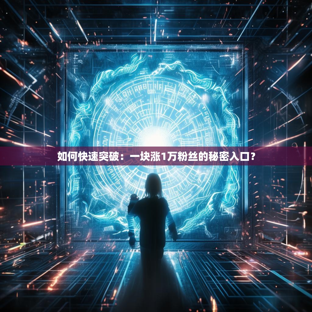 如何快速突破：一块涨1万粉丝的秘密入口？
