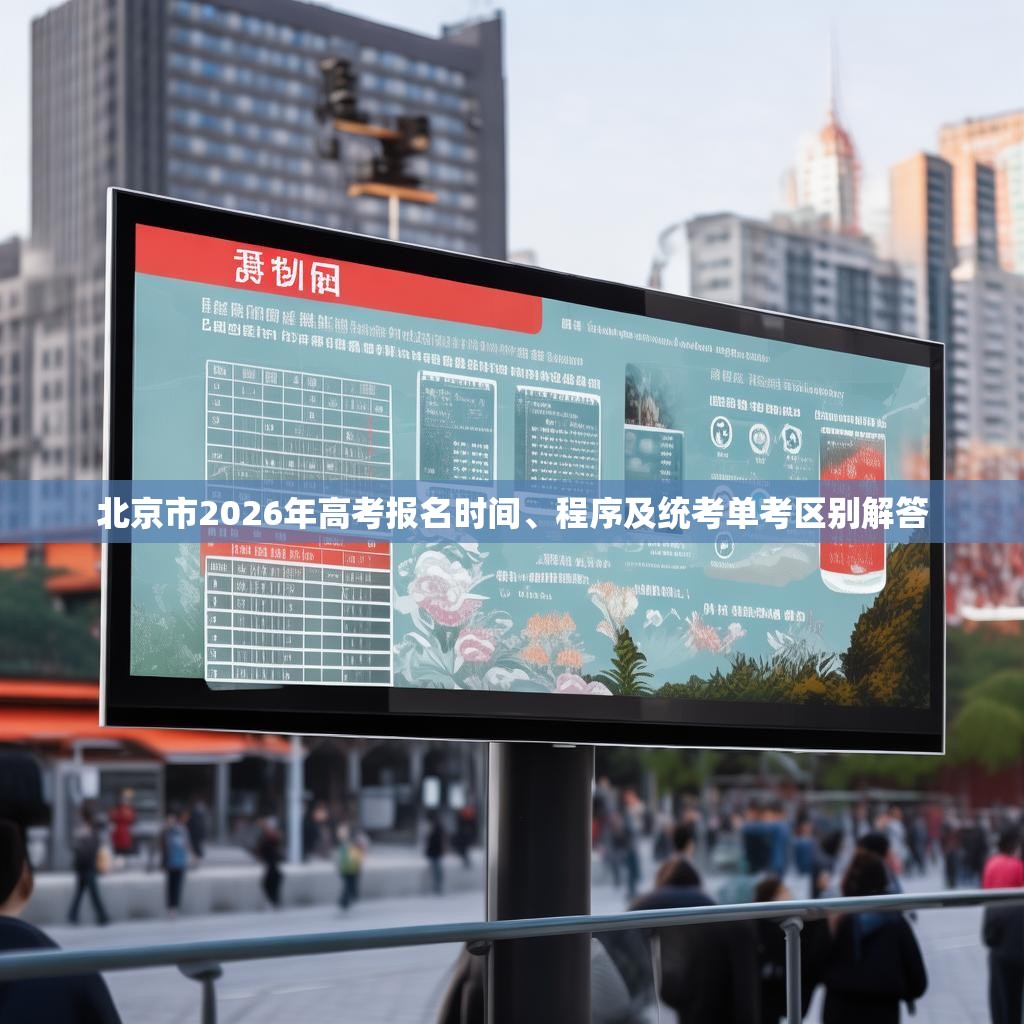 北京市2026年高考报名时间、程序及统考单考区别解答