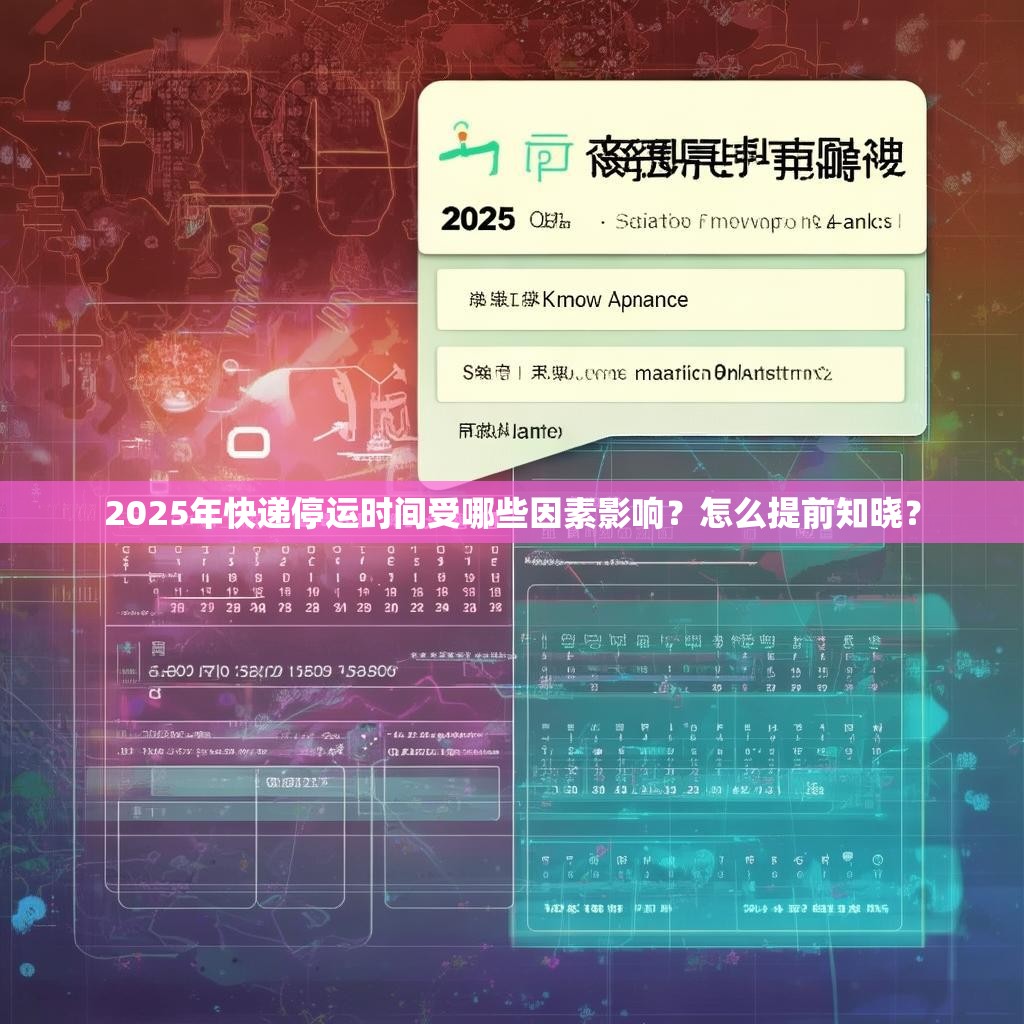 2025年快递停运时间受哪些因素影响？怎么提前知晓？