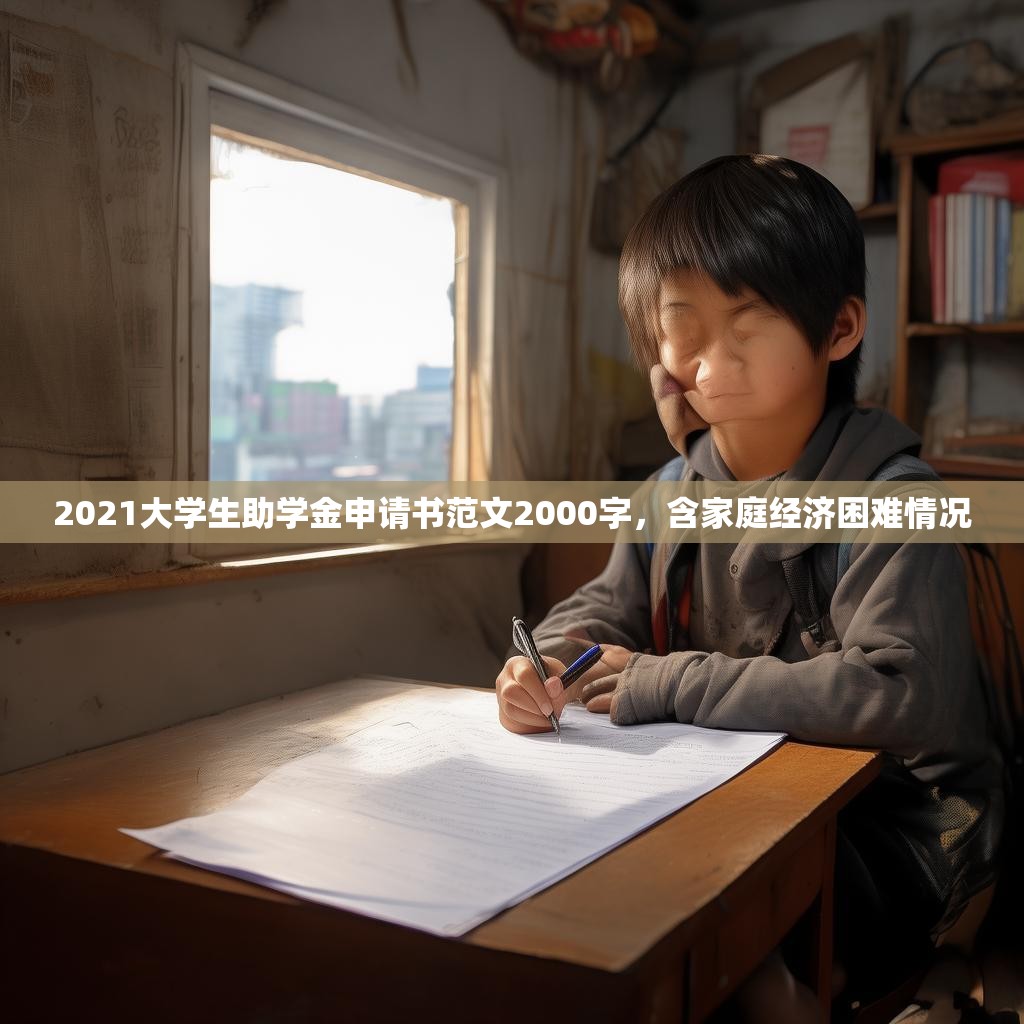 2021大学生助学金申请书范文2000字，含家庭经济困难情况