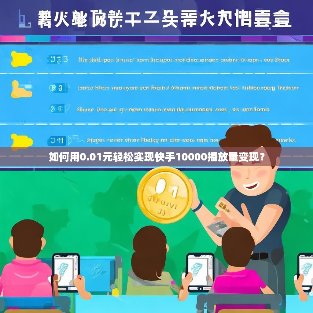 如何用0.01元轻松实现快手10000播放量变现？
