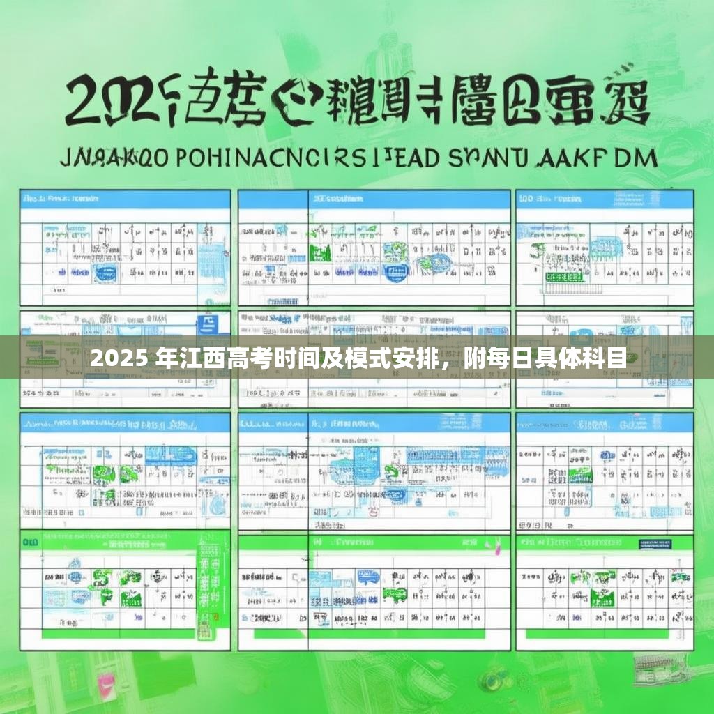 2025 年江西高考时间及模式安排，附每日具体科目
