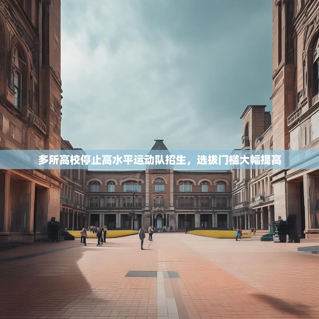 多所高校停止高水平运动队招生，选拔门槛大幅提高
