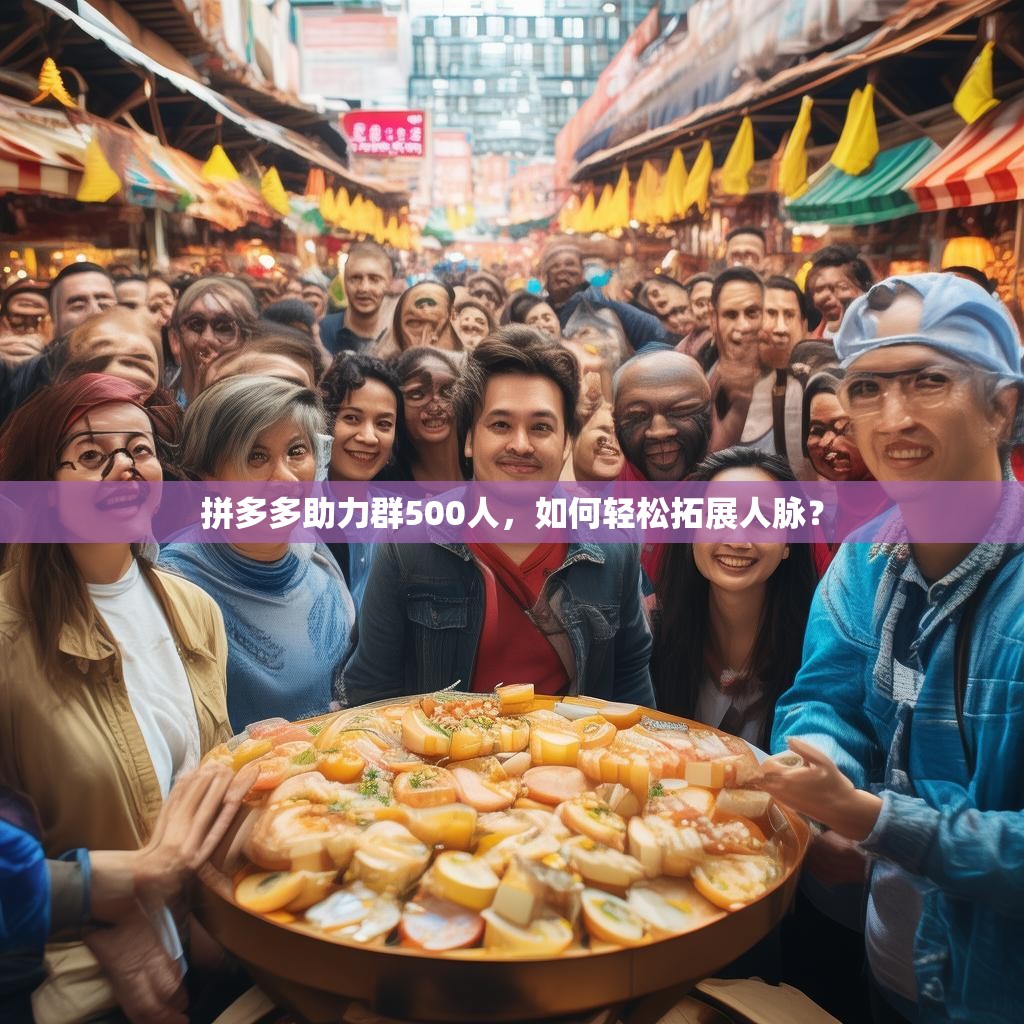 拼多多助力群500人，如何轻松拓展人脉？